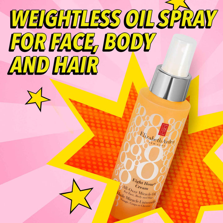 Weightless oily spray for face, body and hair