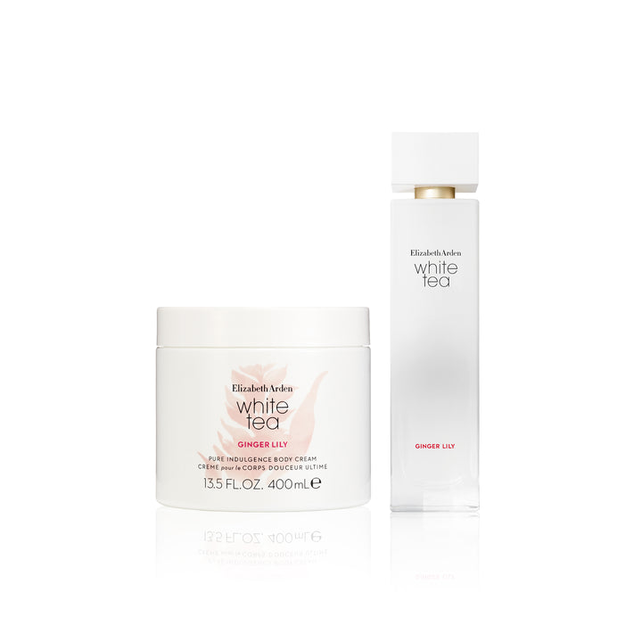 White Tea Ginger Lily Eau De Toilette and Body Cream Set
