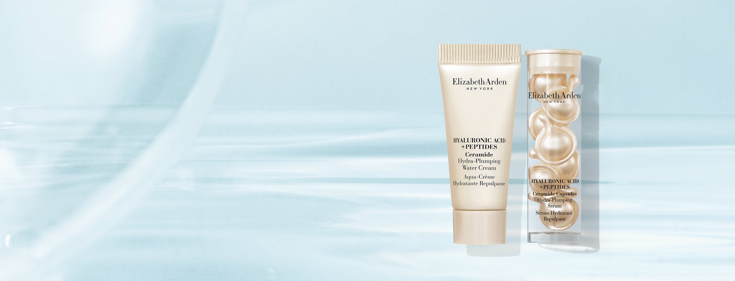 New Hyaluronic Acid + Peptides Water Cream and Capsules Deluxe Samples